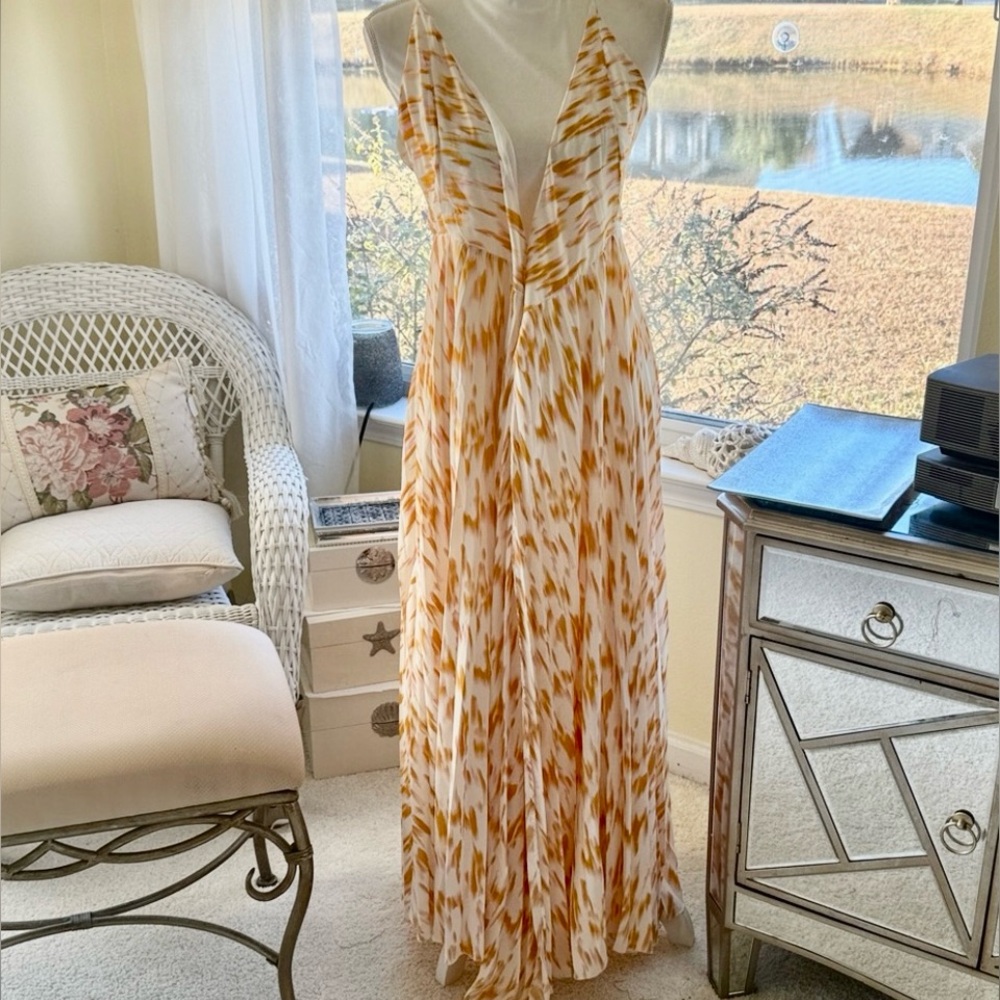 Lauren Nicole Sun Showers dress maxi romantic beach coverup princess NEW
